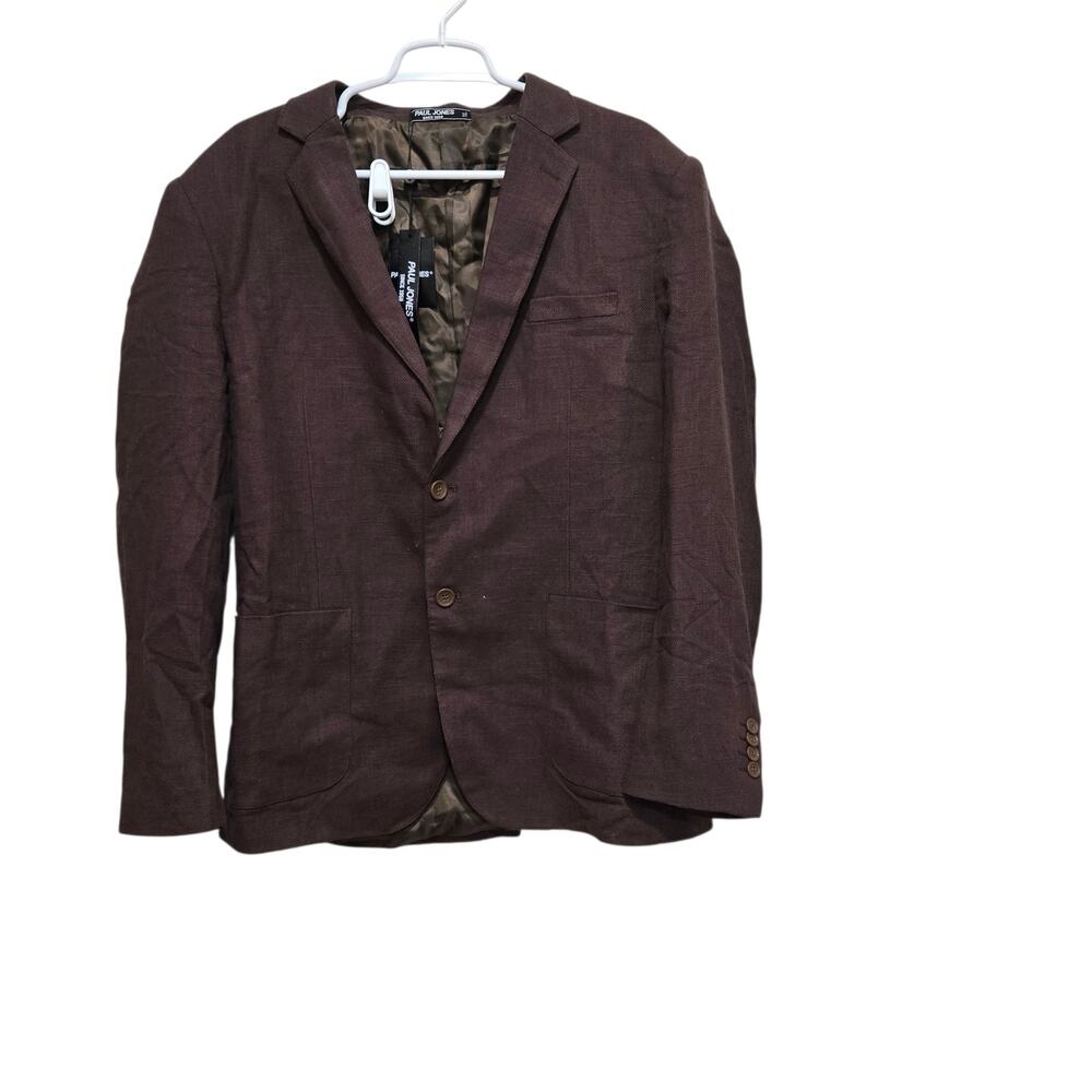 Paul Jones Brown Linen Blend Sport Coat Blazer XL